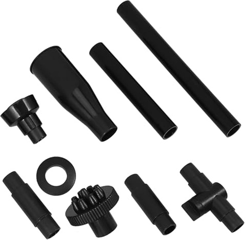 Homoyoyo 9 Stück Teiliges Aquarium Sprühkopf Set Wasserbrunnen Düsen Pilzform Ersatzteile für Teich Springbrunnen Pumpe Hydroponik Zubehör Schwarz