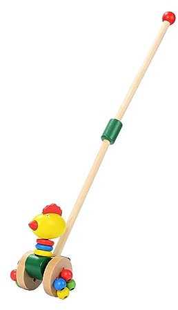 ZYIHNIRB Schiebespielzeug Aus Holz, Lernspielzeug für Babys, Huhn