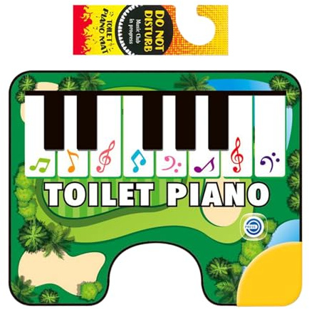 Klaviermatte für Toilette, Badteppich mit Musiktastatur für Kinder und Erwachsene, lustiger rutschfester Teppich für elektronische Klavierböden, musikalische Aktivität zum Lernen
