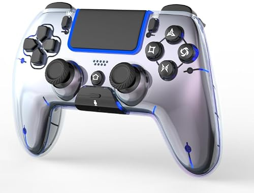 BETMI Mando inalámbrico compatible con PS5, con joystick de efecto Hall, doble vibración, macros, turbo, sensor de 6 ejes, altavoz integrado (Silver)