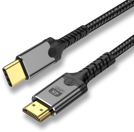 baolongking Cable USB-C a HDMI 4K @60Hz, Thunderbolt 3/4/5/, HDMI 2.0 HDR, compatible con iPhone 16/17, MacBook iPad Pro/Air, iMac, iPad, Mac Mini, Galaxy S25, etc. (1 m)