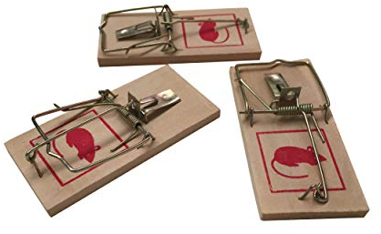 Markenlos Trappola Per Topi Di Legno, Set Di 3 Confezioni