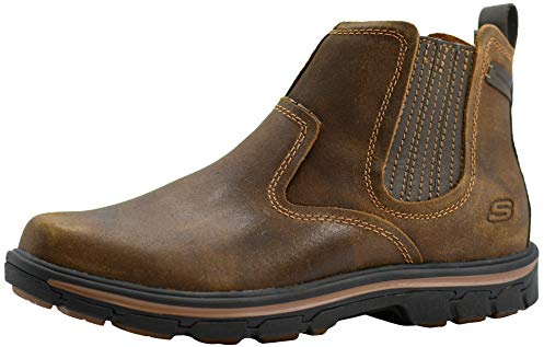 Skechers Men's Relaxed Fit Segment - Dorton Boot, Dark Brown, 7