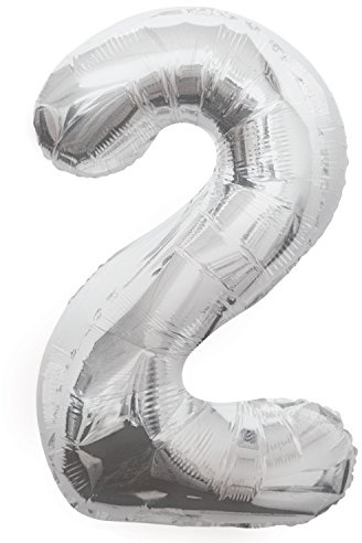 Folieballong i siffror design, stor, 86,4 cm
