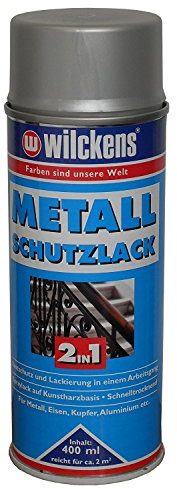 2 x Wilckens Metall-Schutzlack 2in1 hochglänzend Farbwahl 800 ml, Wilckens:Ral 9006 Silber