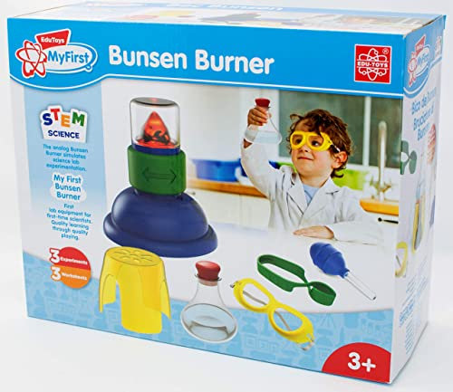 EDU-TOYS Mein erster Bunsenbrenner –Experimentierkasten für Kleinkinder mit bebildertem Handbuch in Deutscher Sprache für kleine Wissenschaftler