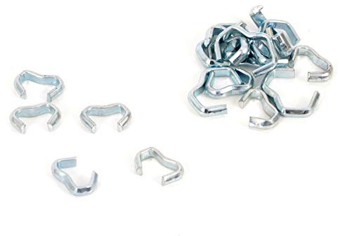 100 Stück – Gummiseil-Stahlklemmen/Schweineringe für 4 mm bis 6 mm Bungee-Seile