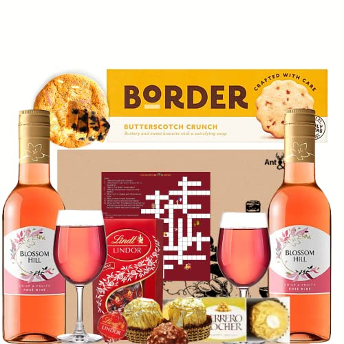ANT&CHID Mateus Rose Wine with Assorted Chocolates and Premium Biscuits Luxury Hamper Gift Set