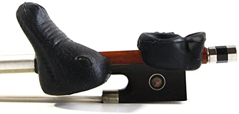 TUOREN Schwarzer Violine-Bogenhalter mit 4 Saiten, Bogengriff, Partner-Violine/Viola, Lehrhilfe, Zubehör für Kinder und Erwachsene, zum Lernen von Violinen