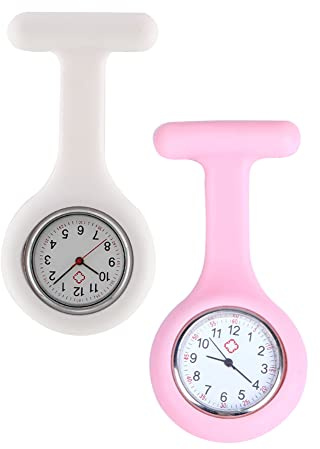 KARELLS Montre de Gousset en Silicone Personalisable 2 Pièces pour Médecins et Infirmières - Cadeau