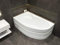 AQUADE Eckbadewanne Mainz Links 170x100cm Komplettset inkl. Untergestell, Ab-Überlauf - Schürzen-Set - Extra stabile Badewanne Eckwanne + Wannenrandarmatur + LED