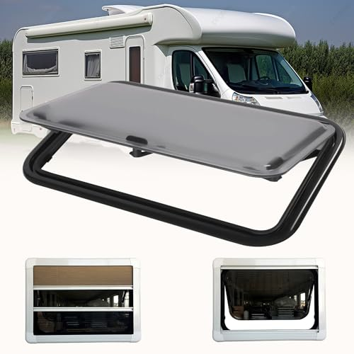 YMAOMAO Ausstellfenster Seitenfenster Wohnmobilfenster Rv Klappfenster Externes Push Fenster Mit Integriertem Rollo Und Fliegengitter Für Wohnwagen Van Camper,1200 * 600mm