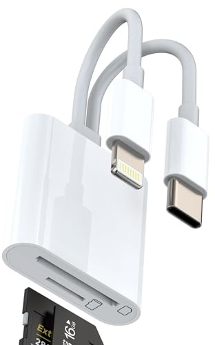 Adaptateur Lightning vers USB C lecteur carte Micro SD SD pour Apple pour iPhone 15 Pro Max pour iPad compatible avec Samsung TF mémoire caméra sauvegarde photo transfert données câble hub accessoire