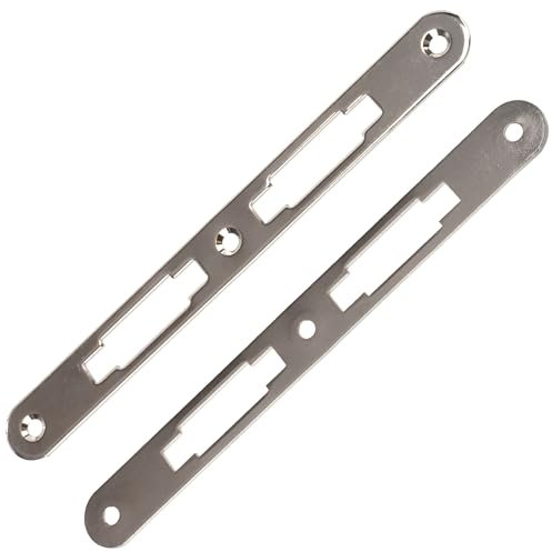 AERZETIX - C74746 - Lot de 2 gâches de serrure de porte 190 mm - en acier - menuiserie fixation montant montage quincaillerie pêne portails dormant