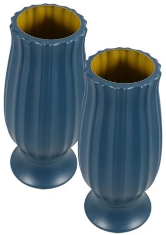 RORPOIR Set 2 Vasi per Cimitero in Pe Resistenti e Facili da Installare, Vasi Commemorativi da Esterno per Decorazione Tomba e Lapide, per Fiori da Cimitero