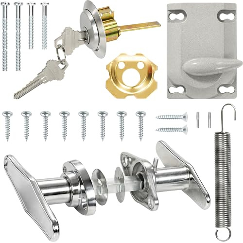 Kit de serrure de porte de garage, cylindre de serrure à poignée en T avec clé, ouvre-porte de garage, pièces de rechange de garage
