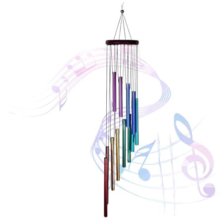 Wind Chimes for Garden,Windchimes Indoor Creative Design Outdoor Windchime Artistic Decoration Aluminium Metal Hanging Ornaments,Memorial Instruments Gifts,for Home,Yard,Gardens,Indoors Outdoors