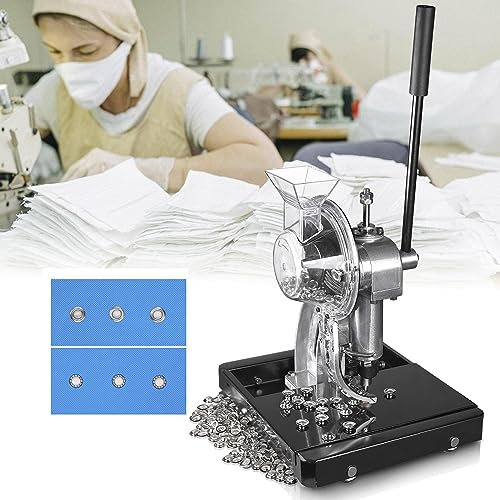 Machine de poinçonnage et de pose d'œillets semi-automatique commerciale pour bannières, panneaux et couvertures de piscine durables – Presse de fixation efficace à œillets