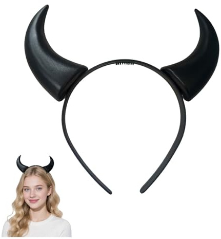 slothbyte Teufelshörner Haarreif Karneval Haarreif - Teufel Kostüm Kopfschmuck mit Hörnern, Halloween Haarschmuck für Erwachsene, Karneval Fasching Kostümzubehör für Partys