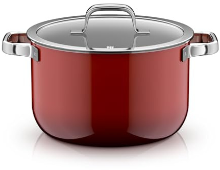 WMF Fusiontec Mineral Pro, Kochtopf mit Deckel, 24 cm, kratzfestes Material, Topf Induktion, für alle Herdarten geeignet, Made in Germany, Passion Red, 0519555290