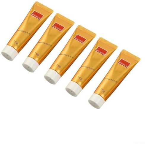 5 piezas de 15 g de crema de pulido de metal multifuncional removedor de óxido para acero inoxidable, latón, aluminio, cromo y más - Profesional G