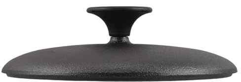 TOPPERFUN Couvercle en Fonte Rond 20 CM pour Cocotte et Marmite Couvercle de Rechange Robuste en Métal avec Poignée Résistante à la Chaleur Adapté à la Cuisson Lente Four Cuisine