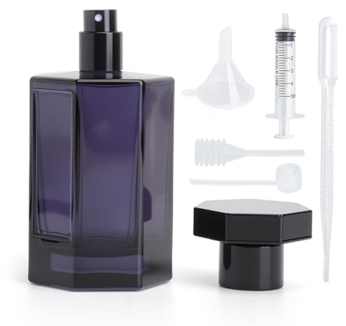 UOCAI 100ml Portable Perfume Pulverizador Recargable Vacío Perfume Pulverizador Embotellador con Pipetas y Embudo