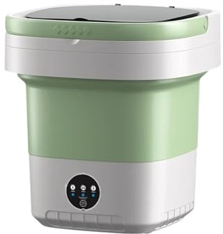 Lavadora plegable portátil de 12 litros - Mini lavadora con centrifugado for calcetines y ropa interior, electrodoméstico compacto