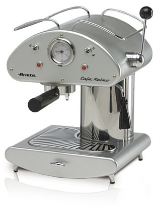 Ariete 1385 Macchina Caffè Cafè Retrò silver