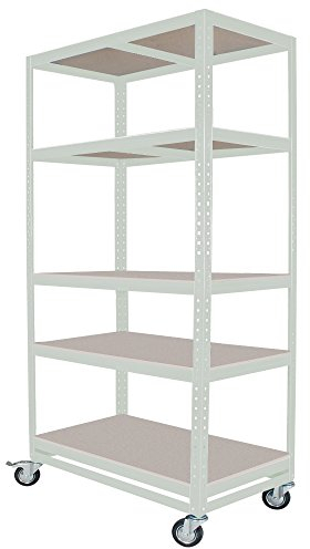 BRB Kommissionierwagen/Etagenwagen mit 5 Ebenen, HxBxT 1905x900x500 mm (lichtgrau)
