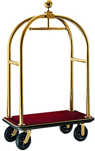 Carrello portapacchi di alta qualità per hotel bagagli carrello trasporto extra stabile carrello Hotel carrello valigie carrello Packwagen in colore oro