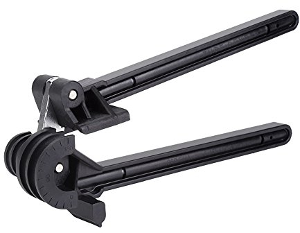 Tube Bender - 4 in 1 180° Pipe Tubing Benders Brake Pipes Bender for 3/16in 1/4in 5/16in 3/8in Tubes Heavy Duty Bending Tool for Copper Aluminum Tubes(Black)