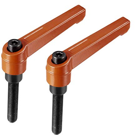 sourcing map 2Stk. Griff verstellbar Klemmhebel Gewinde Ratsche Außengewinde Stiftschraube M8x40mm