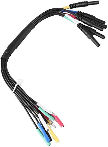 Samfox HT306 Breakout-Kabel - Universelles Testkabelset für Auto-Diagnose-Oszilloskop, 6-Kanal (2,8 mm Schwarz)