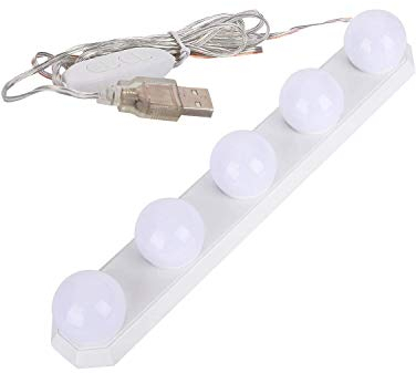 UBEIYI Hollywood Style LED Vanity Mirror Lights Kit with 5 Dimmable Bulbs, USB Cable Vanity Lights with 3 Color Modes & 5 Adjustable Brightness