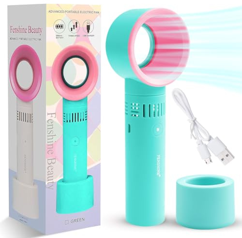Tragbarer USB Wiederaufladbarer Mini Ventilator Wimpernventilator Trockner Klingenloser Handventilator für Wimpernverlängerung