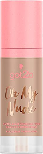 got2b Buildable Foundation Oh My Nude 080 Sun Kissed, langanhaltendes Make-up für ein semimattes Finish, mit feuchtigkeitsspendendem AQUARICH-Komplex, 30 ml