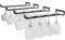 KILLIAN'S Store 4 Packs Wine Glass Racks Wall Mounted Hanging Rack Shelf Wine Cup Display Stand for Cabinet and Bar Black 30cm