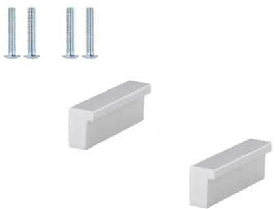BOOLSFMAM 2 Stück Küchengriffe Aluminium Stangengriff Möbelgriffe Silber Schrankgriffe Schubladengriffe Küchengriff Griffe für Küchenschränke Schublade