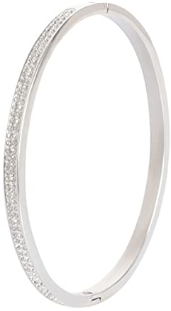 Manfnee 4mm Edelstahlarmband mit kubischem Zirkonia Frauen Geschenk Mädchen Party Liebe Freundschaft
