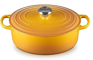 Le Creuset Cocotte en Fonte Émaillée Signature avec Couvercle, 27 cm, Ovale, 4.1 L, 4.425 kg, Nectar, 21178276724430