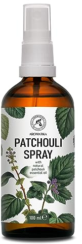 Patchouli Spray zur Lufterfrischung 100ml - Aromatisches Spray mit ätherischem Patchouliöl - Patschuli Duftspray - Natürlicher Raumduft - Aromatherapie - Kissenspray - Duft zur Meditation - Yoga