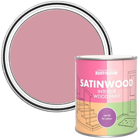 Rust-Oleum Pink Satinwood Interior Wood Paint - Dusky Pink 750ml