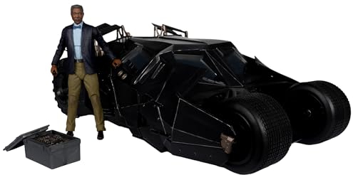 McFarlane DC Multiverse 7 Scale Vehicles - Tumbler with Lucius Fox (The Dark Knight) Gold Label, Includes Action Figure and Accessories