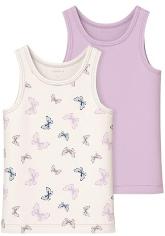 Name IT Mädchen Nmftank Top 2p Jet Stream Butterfly Noos Nmftank Top 2P Jet Stream Butterfly Noos (2er Pack)