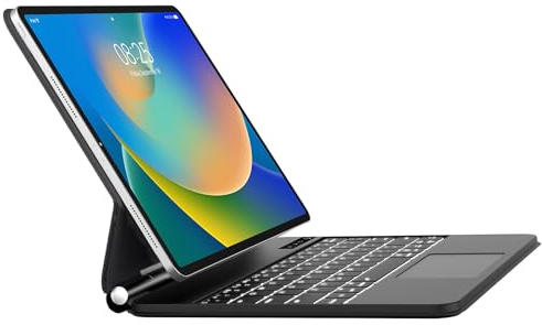 WINCHKING Clavier pour iPad Pro 11 M4 2024, Magic Keyboard pour iPad Pro 11 Pouces, Trackpad Multi-Touch, AZERTY Rétroéclairage 7 Couleurs