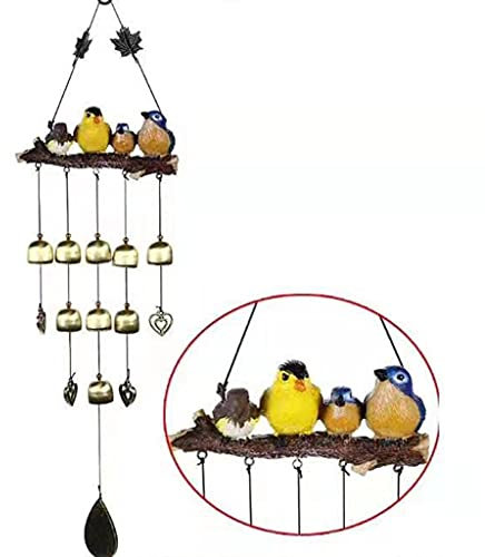 Gartenvogel Glockenspiel mit mehreren Glocken für die Außendekoration, elegant