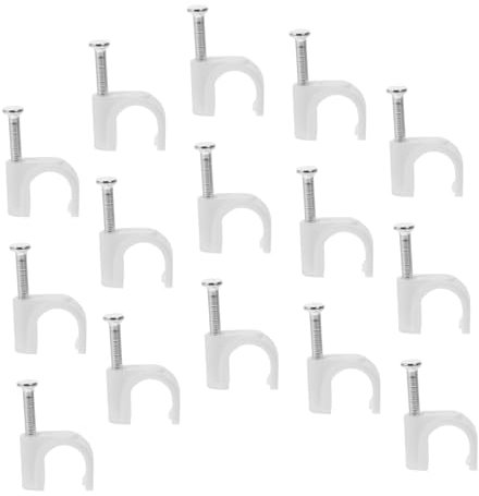 HOMSFOU 300 Stück Kabelbefestigungsclips Für Ethernet-lautsprecherkabel Wandmontage Robustes Pe-material Aus Stahl Einfache Installation