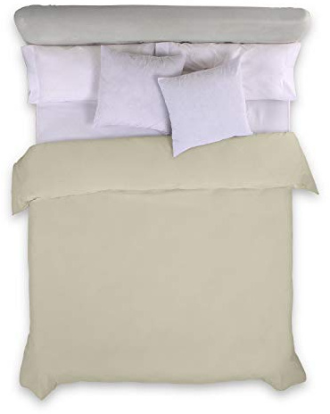 FUNDA NORDICA color piedra - Cama de 135/140 (1 pieza) - 100% algodón - 144 hilos. Gramage: 115