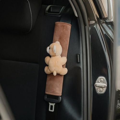 Cute since 1999 Cinturón acolchado para niños, protector de cinturón de seguridad para niños y niñas, cosas y regalo para recién nacidos, también se puede utilizar en asiento de coche, 27 x 6 cm (oso)